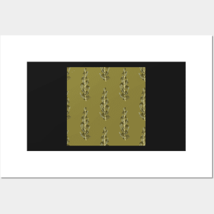 Knifeleaf Wattle Leaves Dark Green Posters and Art